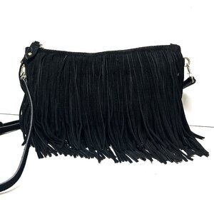 H Butler Mighty Fringe black purse